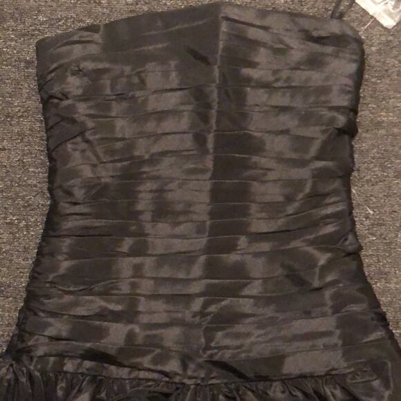 Jump Apparel Brand 90's Black Ruffle Strapless Dress Size 3/4 NWT - Picture 4 of 5